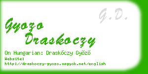 gyozo draskoczy business card