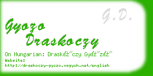 gyozo draskoczy business card